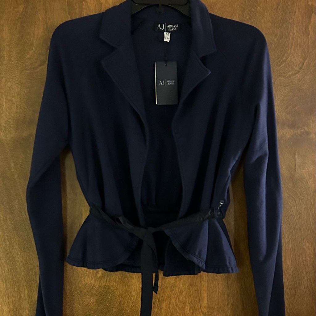 Armani Jeans Bluemarine Cotton Jacket, Size 40/ Us Size S